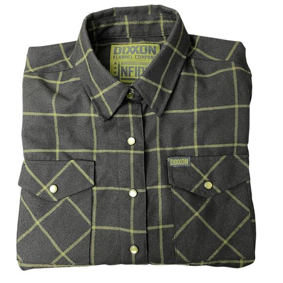Dixxon Flannel Company Shirt Small Womens Black The Infidel Button Up Green - Picture 1 of 12